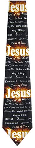 Ch-313 - Mens Novelty Christian Necktie - Black Brown #TOP1
