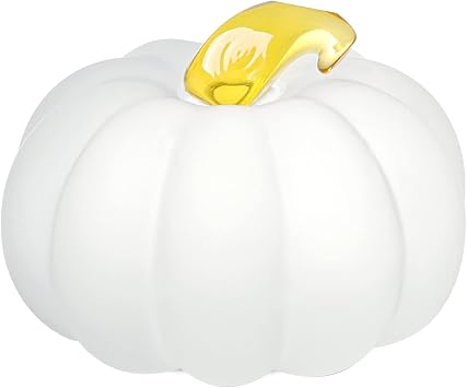 Handmade Halloween Frosted Crystal Pumpkin Collectible Figurines Glass Pumpkins for Decorating Thanksgiving Fall Decorations for Home Glass Table Top Decor