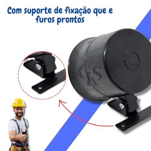 Sirene Para Alarme Residencial Bivolt 110v220v 1 Tom Com 125dB