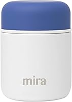 Vista 1 de MIRA Termo de alimentos aislado de 9 oz para alimentos calientes y sopa, contenedor de almuerzo al vacío de acero inoxidable compacto - blanco