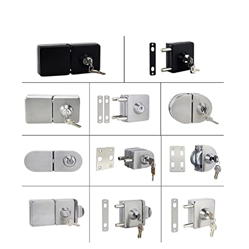 Serrure de porte acier inoxydable MMS104 verrou sans perçage accessoire bureau - 7