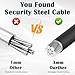8 Pack Stainless Steel Wire Rope with Rubber Coated and Loops, 5.9