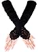 Sumind Fingerless Gloves Lace Sequins Satin Gloves for Party Bridal, Black