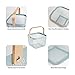 SANHSEHOME Metal Mesh Steel Harvest Basket, Square Wire Garden Basket with Handle – Multi-Functional Storage Organizer for Gathering Vegetables, Fruits, Kitchen, Garden, Picnic (Aqua-Square)