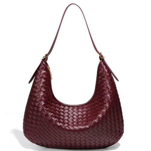 Shoulder Handbags Shoulder Bag for Women Totes Woven Vegan Leather Bag Hand Bag Working Lightweight Bags With Zipper