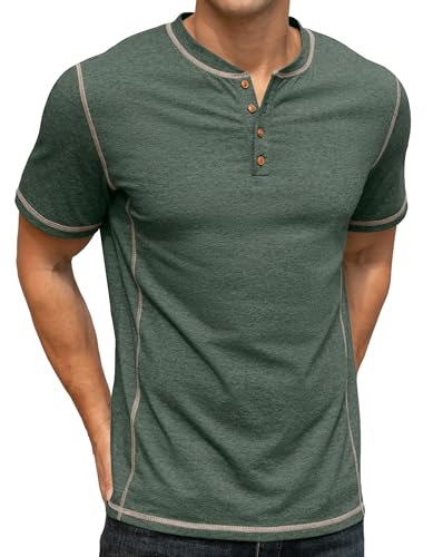 Sailwind Mens Henley Short Sleeve T-Shirt Cotton Maverick Shirt