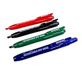 SKILCRAFT 7520-01-519-5769 Recycled Plastic Retractable Chisel Tip Dry Erase Marker, Assorted Color (Pack of 4)
