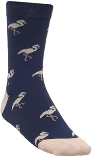 شراب قطن مطبوع مقاس موحد للجنسين - كحلي و بيج kawkab-22