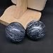 Hmsddan Traditional Chinese Baoding Balls, Marble Health Exercise Stress Relief Balls, Dark Grey, 2-Piece Set (Dark Grey, Small-1.38