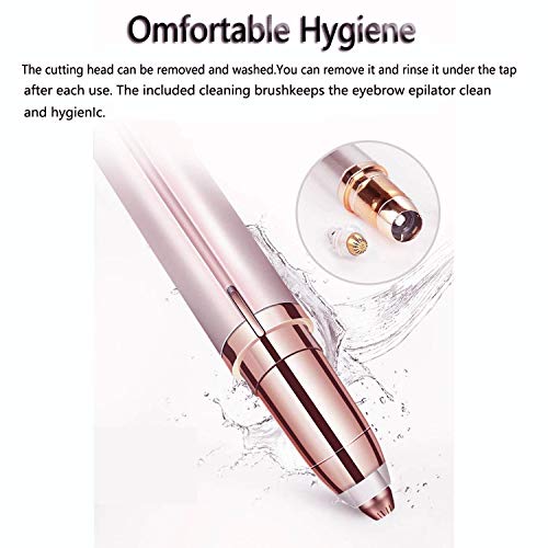 DaPlug Eyebrow Trimmer, Rechargeable Facial epilator, Eyebrow Razor and Painless Eyebrow Hair Remover, with Built-in LED Light, Suitable for Facial Lips, Nose, Facial Hair, Unisex