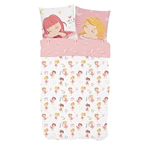 tanzmuster® Kinderbettwäsche 135×200 Mädchen – 100 % Baumwolle Oeko TEX Standard 100 – Ballerina Bettwäsche Set – Bettbezug 135×200 Kissen 80×80 mit Reißverschluss