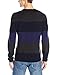 Calvin Klein Sportswear Men's Merino Striped Color Blocked Crew Neck Sweater