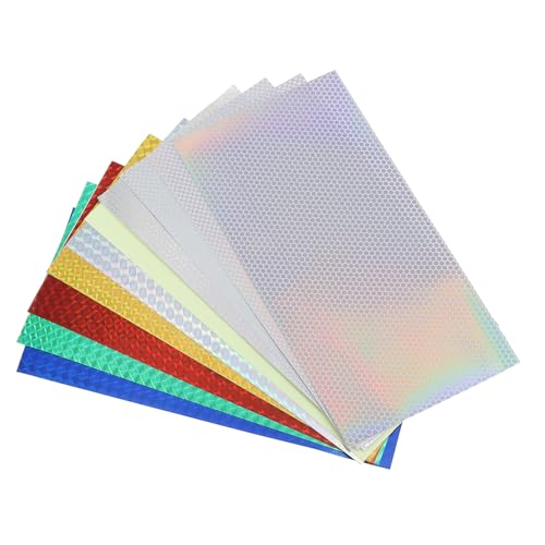 PATIKIL Assorted Reflective Fishing Lure Stickers, 20Pcs Adhesive Holographic Making Sticker Crafts DIY Film Flash Lure Tape for Fishing Lure Making Metal Baits