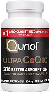 CoQ10 100mg Softgels - Qunol Ultra 3x Better Absorption Coenzyme Q10 Supplements - Antioxidant Supplement For Vascular And Heart Health & Energy Production - 4 Month Supply - 120 Count