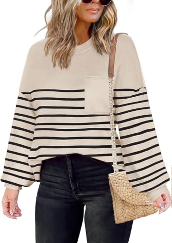 Image of Zeagoo Sweaters for Women 2025 Trendy Fall Fashion Oversized Lantern Long Sleeve Knitted Pullover Tops Outfits