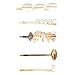 Produktbild 5 x Damen-Haarspange, Muschelkernperle, Vintage-Stil, Metalllegierung, einfache minimalistische Haarspange, Haarklammern, Haarspangen für Hochzeiten, Braut, Haarschmuck für Frauen und Mädchen
