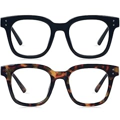 (2pack)black+tortoise | Anti-blue Light Lens