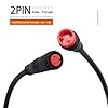 HUDAMZKY Ebike Extension Cable Julet 2Pin/3Pin/4Pin/5Pin/6Pin Waterproof Connector Female to Male DIY Electric Bicycle Brake Display Throttle Light Extension Signal Cable (2pin Male-Female) #2