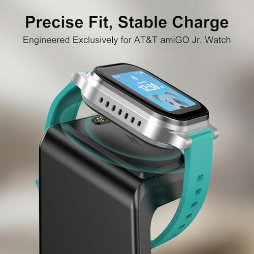 Soarking Charger Dock Compatible with AT&T Amigo Jr Kids Smart Watch, Fast Charging Watch Dock with 4.92 Ft Cable & Adapter, Magnetic Watch Charging Stand, Kids Smartwatch Accessories - 4