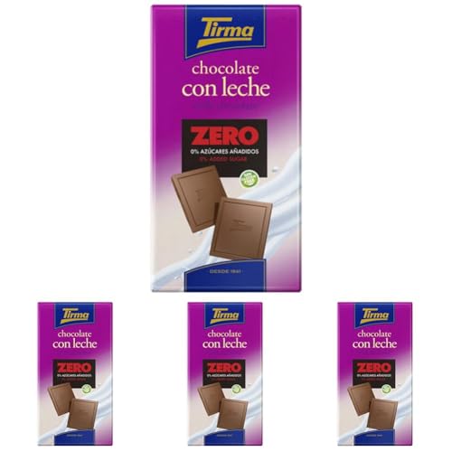 Tirma Chocolate com leite zero de 125 g | sem adição de açúcares, sem glúten e adequado para diabéticos, alternativa à natureza, torras, âmbar Tirma, Milka Favourites e bombons individuais (embalagem