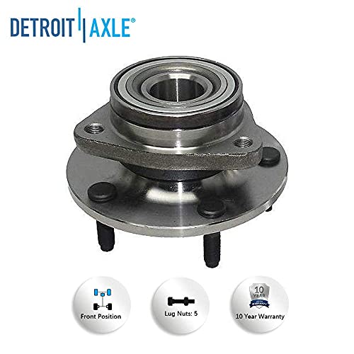 Detroit Axle - 4X4 Front Wheel Hub Bearing Assembly For 1994-99 Dodge Ram 1500 Non-Abs - 2Pc Set #TOP3