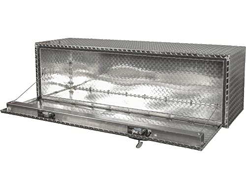 Image of Buyers Products 1705145 Diamond Tread Aluminum Underbody Truck Tool Box, 24 x 24 x 60, Made in USA, .100 in. Thick, Corrosion-Resistant, Locking Compression Latch - Secure Storage for Work Trucks