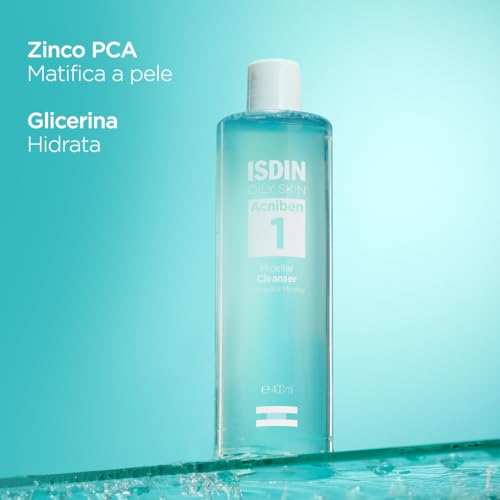 ISDIN Micellar Cleanser Limpiador Facial Desmaquillante Específico para la Piel Grasa o con Tendencia Acneica Limpia, Desmaquilla y Matifica en un solo gesto, 400 ml - imagen 6