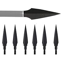 Huntingdoor 12er Pfeilspitzen Jagdspitzen Bogensport Traditionell Fest Metall Spitzen Reinschrauben für Bogenpfeile Armbrustpfeile Armbrust Bolzen (Type 1-125GRAINS)