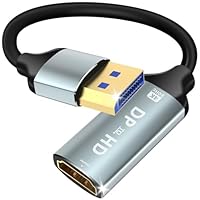 baolongking Displayport auf HDMI-Adapter, 4K 60Hz Audio-/Video-Synchronisation, Einweg-DP-1.2-Computer auf HDMI 2.0-Bildschirm, geeignet für HDTV/Monitor/Provenor/PROC (1 Stück)