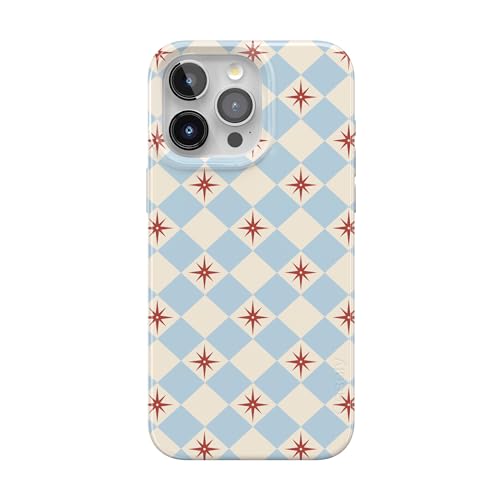 Casely iPhone 15 Pro Max Case | Chelsea Checker | Starlight Tiles | Compatible with MagSafe | Classic Ultra Slim Design