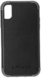 Griffin iPhone X Case, Survivor Prime, Premium Leather Case, 7ft Drop Protection, Slim, Black