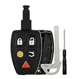 1x New Replacement Key Fob Remote Shell / CASE Compatible with & Fit for Volvo Vehicles - MPN LTQV0315TX-02 (NO Electronics or Chip Inside)