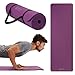 Gaiam Essentials Thick Yoga Mat Fitness & Exercise Mat with Easy-Cinch Carrier Strap, Purple, 72