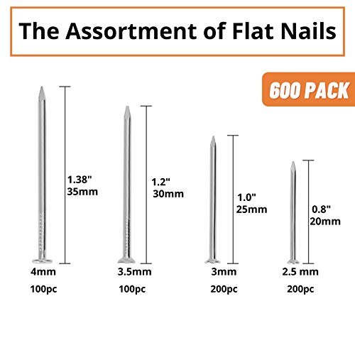Mr. Pen- Nail Assortment Kit, 600pc, Small Nails, Nails, Nails for Hanging Pictures, Picture Hanging Nails, Finishing… - Image 3