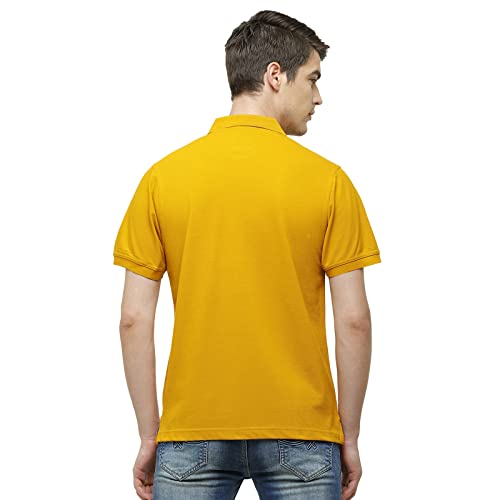 Image of Classic Polo Mens Cotton Blend Solid Half Sleeve Regular Fit Polo Neck T-Shirt