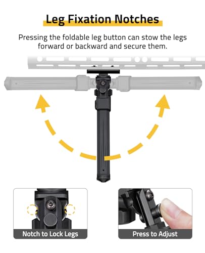 Image of CVLIFE Bipod Compatible with M-Rail Bipod Sturdy 7.8-10.6 inch for Outdoors
