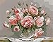 Produktbild JKZHILOVE DIY Vorgedruckt Leinwand-Ölgemälde Geschenk für Erwachsene Kinder Malen Nach Zahlen Kits Home Haus Decor Geschenk -Pinke Blumen 40x50 cm( Rahmenlos)