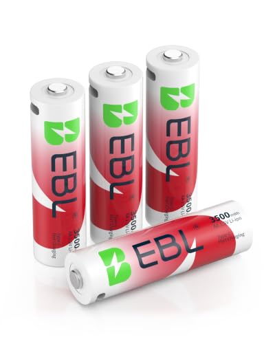 EBL Pilas Recargables AA 3500mWh Alta Capacidad con USB, Pilas AA Precarga y Baja Autodescarga Pilas 3500mWh (NO 3500mAh)