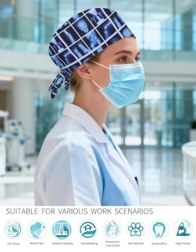 Image of Kousenpu Scrub Caps for Men, Adjustable Surgical Cap, Breathable Medical Hat for Doctors, Nurses & Healthcare Professionals