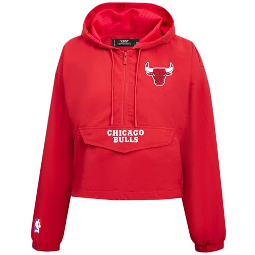 Chaqueta Pro Standard NBA Classic cortavientos rojo de media cremallera mujer S