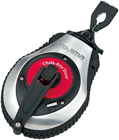 TAJIMA Chalk Box - Chalk-Rite Dura Snap-Line with Extra Bold 1mm Chalk Line & Integrated Handle Release - CR401S