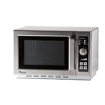 AMANA RCS10DSE Medium-Duty Microwave Oven, 1000W, Countertop, 20 lbs, Stainless Steel