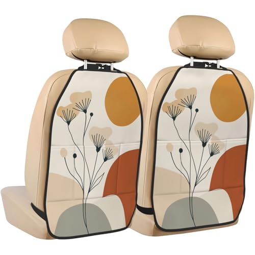 Protectores de asiento de coche bohemios de 2 unidades con organizador trasero