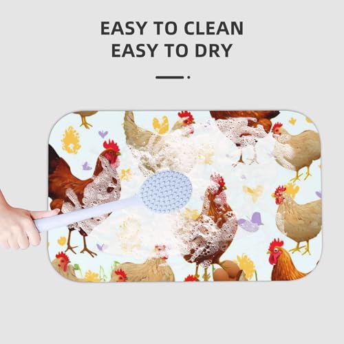 Tapis de bain imprimé antidérapant absorbant diatomées 80x50