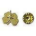 Four Leaf Clover Shamrock Lapel Pin – Lucky Gold Pin for Saint Patrick's Day – Irish Brooch for Hats, Jackets, and Backpacks by StockPins – Made in USA