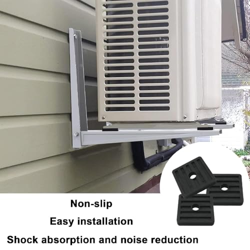 Schwingungsdämpfer Klimaanlage aus Gummi, 8 Stück Klimaanlage Vibrationsdämpfer Gummipuffer, Klimaanlagen Gummidämpfer für Klimagerät Außeneinheit, Schwarz