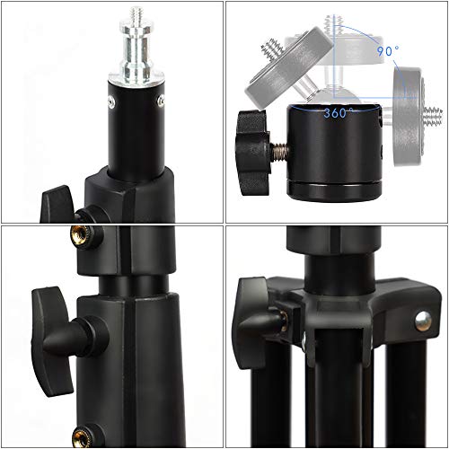 Aluminum Alloy Light Stand 9.5 Feet/2.8m Adjustable Spring Cushioned Photography Tripod for Photo Studio Speedlight Flashes, Ring Light, Photographic Equipments Thickening Flash Stand, 2 Pack by ITOTIN - Image 8
