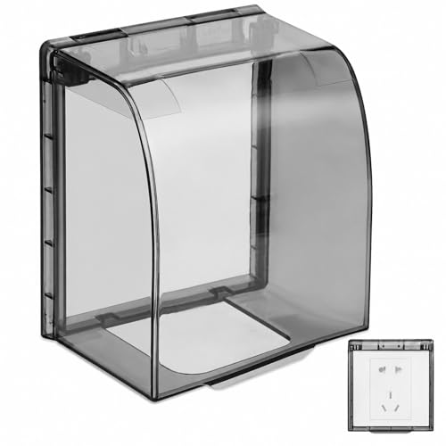 Prise extérieure verticale étanche avec couvercle de protection verrouillable pour boîtier mural
