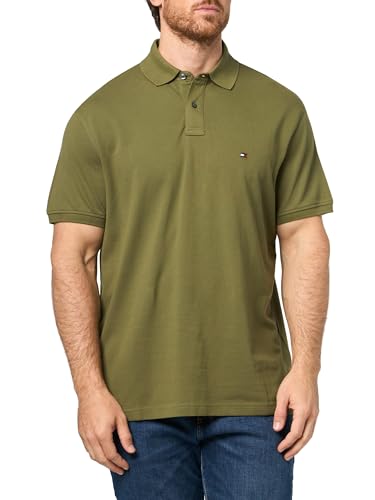 Image of Tommy Hilfiger Men's Short Sleeve Polo Shirts in Classic Fit with Stretch and Organic Pique Cotton