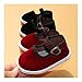 Handmade Cotton First-Walker Shoes, Soft-Sole Non-Slip Slippers for Kids 0-3 Years, Breathable Indoor Footwear for Early Walkers(Red,12.0cm)